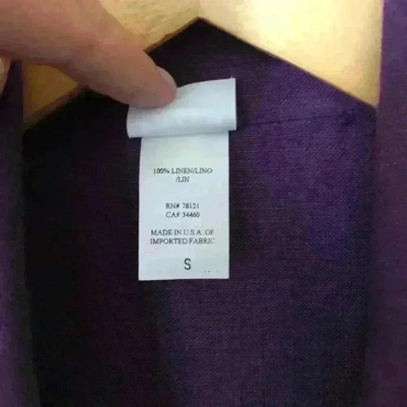 Eileen Fisher Women’s Purple Linen Blazer Jacket Size S - Picture 3 of 7